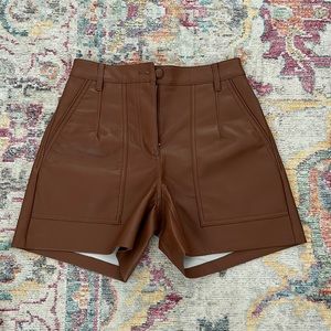 Aritzia Leather Shorts